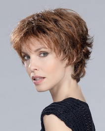 Krótka damska peruka syntetyczna ciepły tytoniowy brąz z odrostem CLUB 10 # tobacco/rooted