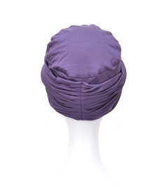 Fioletowy turban z bambusowego materiału LISBON # B/30 ciemny fiolet*