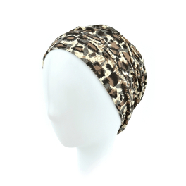 Ciepły turban w panterkę LYNX