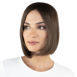 Topper z naturalnych słowiańskich włosów dziewiczych ciemny brąz AIKA 25cm # 4/6