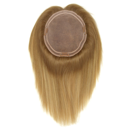 Topper z naturalnych słowiańskich włosów dziewiczych ciemny brąz AIKA 25cm # 4/6