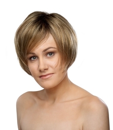 Peruka z włosów syntetycznych brąz z jasnymi refleksami SONYA # 8/27/1830