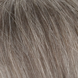 Topper naturalny z włosów słowiańskich średni siwy szary virgin DELMAR 26cm # MedGrey