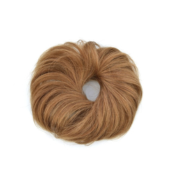Dopinka do włosów kok na gumce włosy słowiańskie dziewicze ciemny blond 19cm LUX BUBBLE ME PLUS # 12