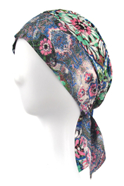 Kolorowy turban w abstrakcyjny wzór CROCUS # T-3*