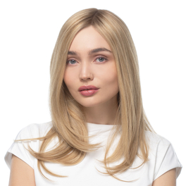 Peruka naturalna damska z włosów azjatyckich blond VILI # 12/14R+14/16ASH+16H