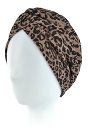 Beżowy turban w panterkę retro RIGA # TL/68*