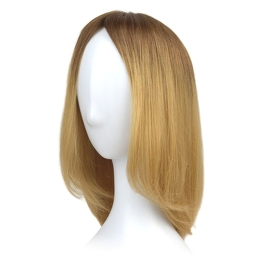 Topper z naturalnych włosów słowiańskich brązowe z odrostem ombre AVA 35cm # 6/8/30R+14/16
