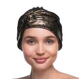 Metaliczny turban z eleganckim drapowaniem DESERT*