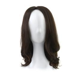Topper z naturalnych włosów słowiańskich czarny DOP 600/76 45cm # 1