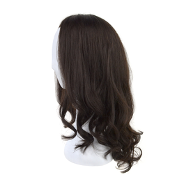 Topper z naturalnych włosów słowiańskich czarny DOP 600/76 45cm # 1