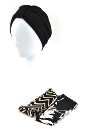 Elegancki i elastyczny turban czarny OLIVIA # BM05
