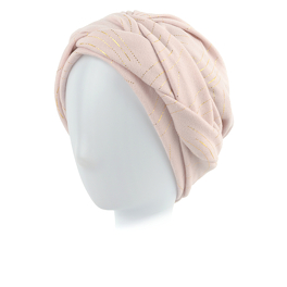 Zestaw turban z opaską blady róż SABBIA