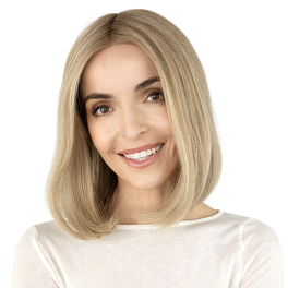 Peruka naturalna jasny beżowy blond z popielatymi refleksami BIWA # 10/16+16ASH H