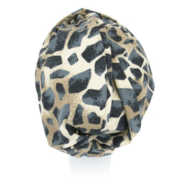 Turban beżowo grafitowy STONE