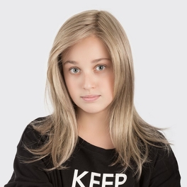 Peruka dziecięca z włosów syntetycznych SARA # goldblonde