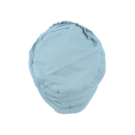 Gładki turban z lekkiego oddychającego materiału błękitny PORTO # BM-Y363