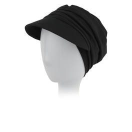 Lekki i ciepły turban czarny TOKYO z daszkiem # black