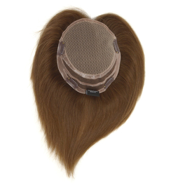 Topper z naturalnych włosów słowiańskich brąz ALUNA 23cm # 2/4