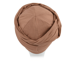 Ciepły turban jasny brąz HANOI # B123