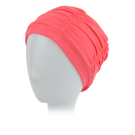 Lekki i wygodny turban do kąpieli z ozdobnym drapowaniem materiału wokół głowy czerwony AQUA2 # 043*