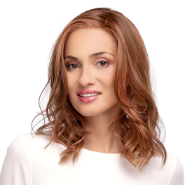 Peruka syntetyczna termoodporna wielotonowy rudy AUDREY # 33/274/270