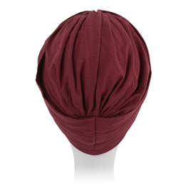 Lekki i ciepły turban bordowy TOKYO z daszkiem # BM151