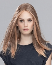 Peruka z włosów syntetycznych termoodpornych orzechowy brąz z odrostem SLEEK MONO PART # hazelnut/rooted