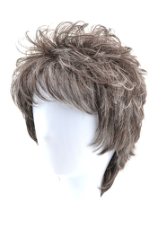 Peruka z włosów syntetycznych ciemny brąz z siwymi refleksami TURMALIN # 39/51*