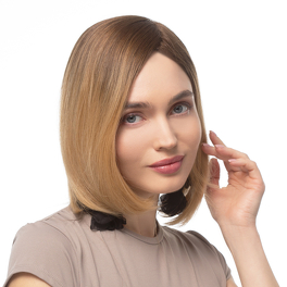 Peruka topper z naturalnych słowiańskich włosów blond z odrostem AIKA 30cm # 6/8/10R+14/16