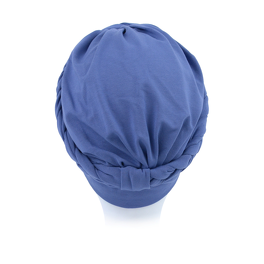 Turban w stylu boho z ozdobnym warkoczem granatowy CORSICA # B278