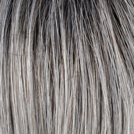 Półperuka syntetyczna z bazą lace front srebrny siwy z ciemnym odrostem IRIS # 51/56/60/1B