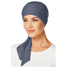 Turban z długą chustą niebieski  Christine Wear MANTRA # blue