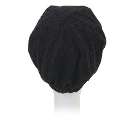 Czarny turban z ozdobnymi haftami SEVILLA # Q11725