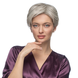 Półperuka syntetyczna z bazą lace front brąz z odrostem IRIS # 6/8/4R
