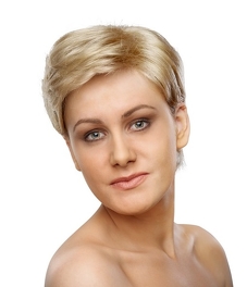 Peruka z włosów syntetycznych ciemny brąz z jasnymi refleksami YASMIN # 3/26H*