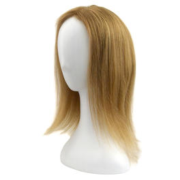 Topper z naturalnych włosów słowiańskich ciepły blond DOP 200/52 30cm # 12/14+14/16H