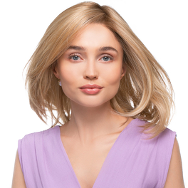 Peruka z włosów syntetycznych brąz z odrostem termoodporna MODERN # 6/8/4R