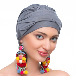 Turban marszczony szary JAVA # B44