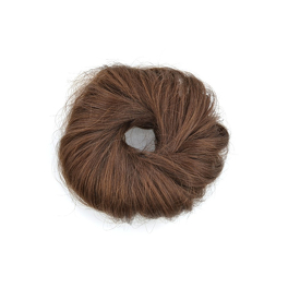Dopinka do włosów kok na gumce włosy słowiańskie dziewicze brąz 19cm LUX BUBBLE ME PLUS # 6/8
