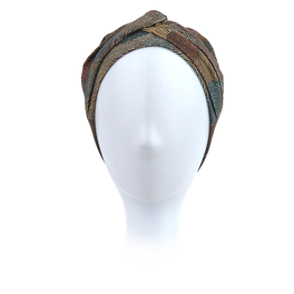 Turban damski z wiskozy wielokolorowy we wzory ELA # 210222