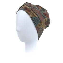 Turban damski z wiskozy wielokolorowy we wzory ELA # 210222