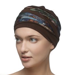 Elegancki brązowy turban GRENADA # B22+B221*