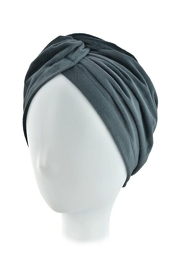 Turban welurowy retro grafitowy RIGA # VS/12