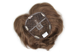 Dopinka syntetyczna z szerokimi oczkami do przeplatania własnych włosów brąz TOP VOLUME # 2/4