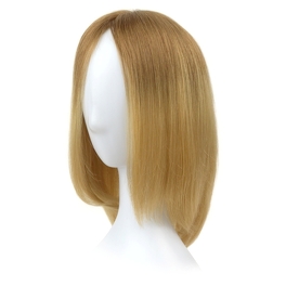Topper z naturalnych włosów słowiańskich blond z odrostem ombre AVA 25cm # 12R+14/16