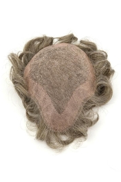 Tupet męski z włosów syntetycznych siwy REMI # M56