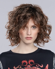 Damska peruka z włosów syntetycznych ciemnoczekoladowy brąz z odrostem GIRL LARGE MONO PART # darkchocolate/rooted