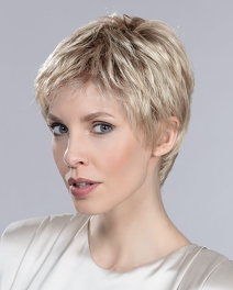 Peruka z włosów syntetycznych bardzo jasny siwy z odrostem RISK COMFORT # silver/rooted
