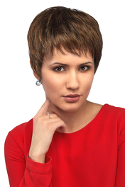 Peruka syntetyczna mieszanka ciemnego i jasnego siwego RUBY # 92